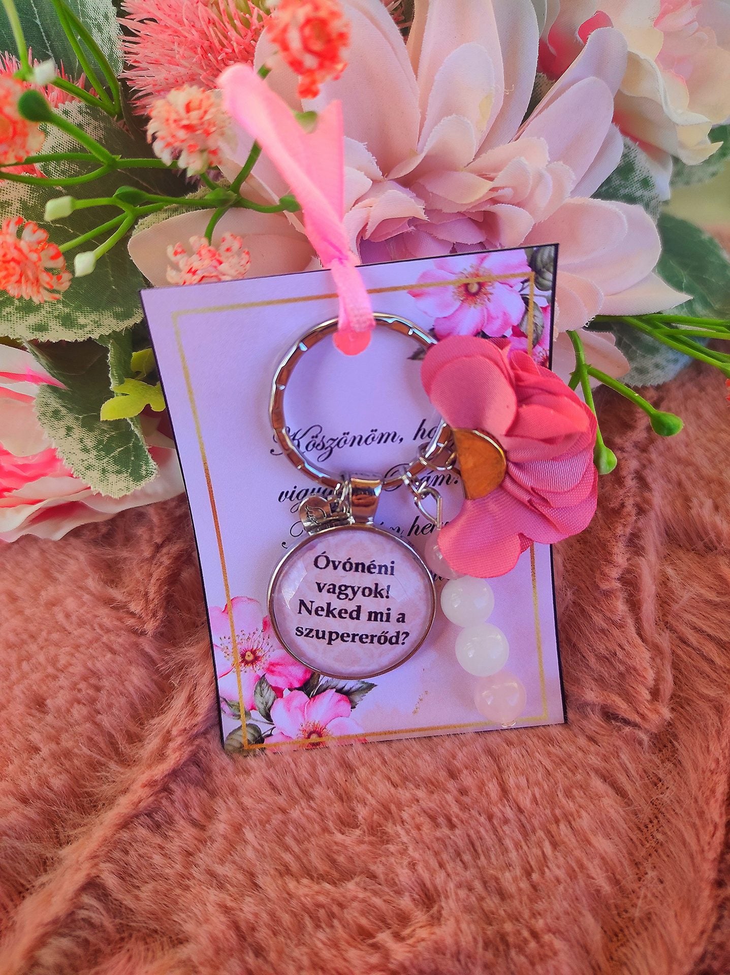 Szuper óvónéni kulcstartó